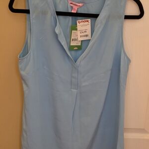 Lilly Pulitzer Sky Blue Sleeveless Blouse
